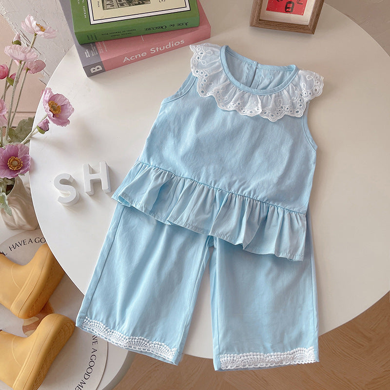Sleeveless summer clothes baby casual clothes