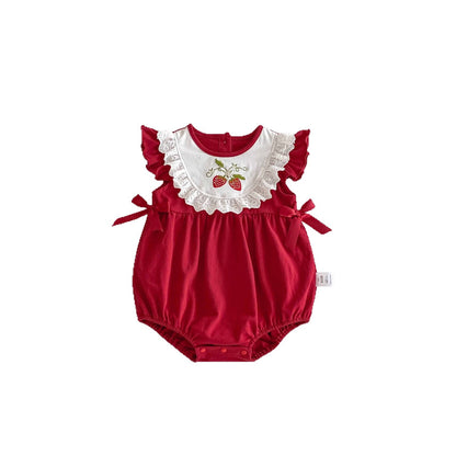 Baby Summer Outfit Newborn Clothes Girl Romper Full Moon Bodysuit Lightweight Summer Cotton A Class