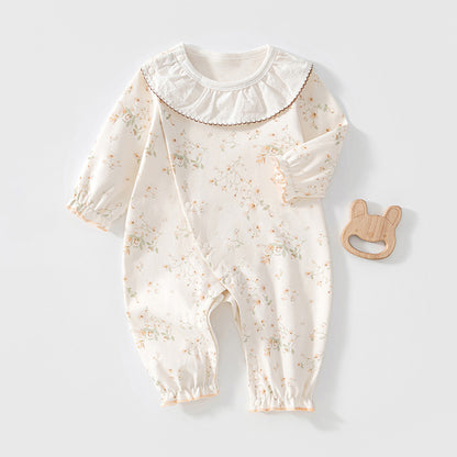 Baby Clothes Long Sleeve Cute Lace Collar Stylish Newborn Baby Onesie