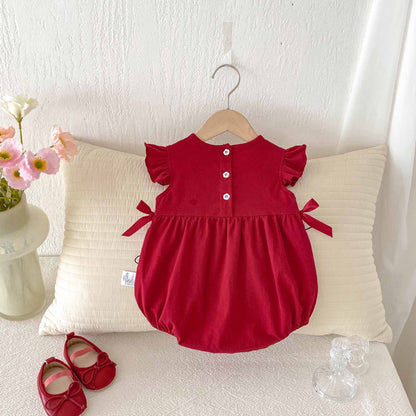 Baby Summer Outfit Newborn Clothes Girl Romper Full Moon Bodysuit Lightweight Summer Cotton A Class