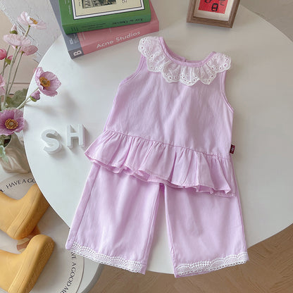 Sleeveless summer clothes baby casual clothes