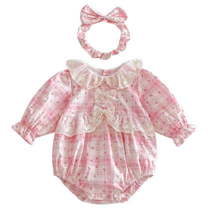 Baby Clothes Baby Romper Girl Ins Dress Sweet Princess Lace Sister Outfit Dropshipping