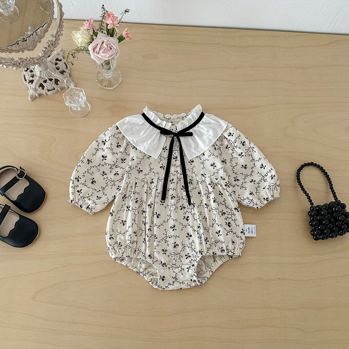 Baby Romper Spring Autumn Clothes Girl Baby Floral Chic Style Bodysuit Newborn Crawling Suit Cotton A Class