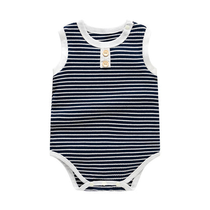 Striped sleeveless newborn clothing
