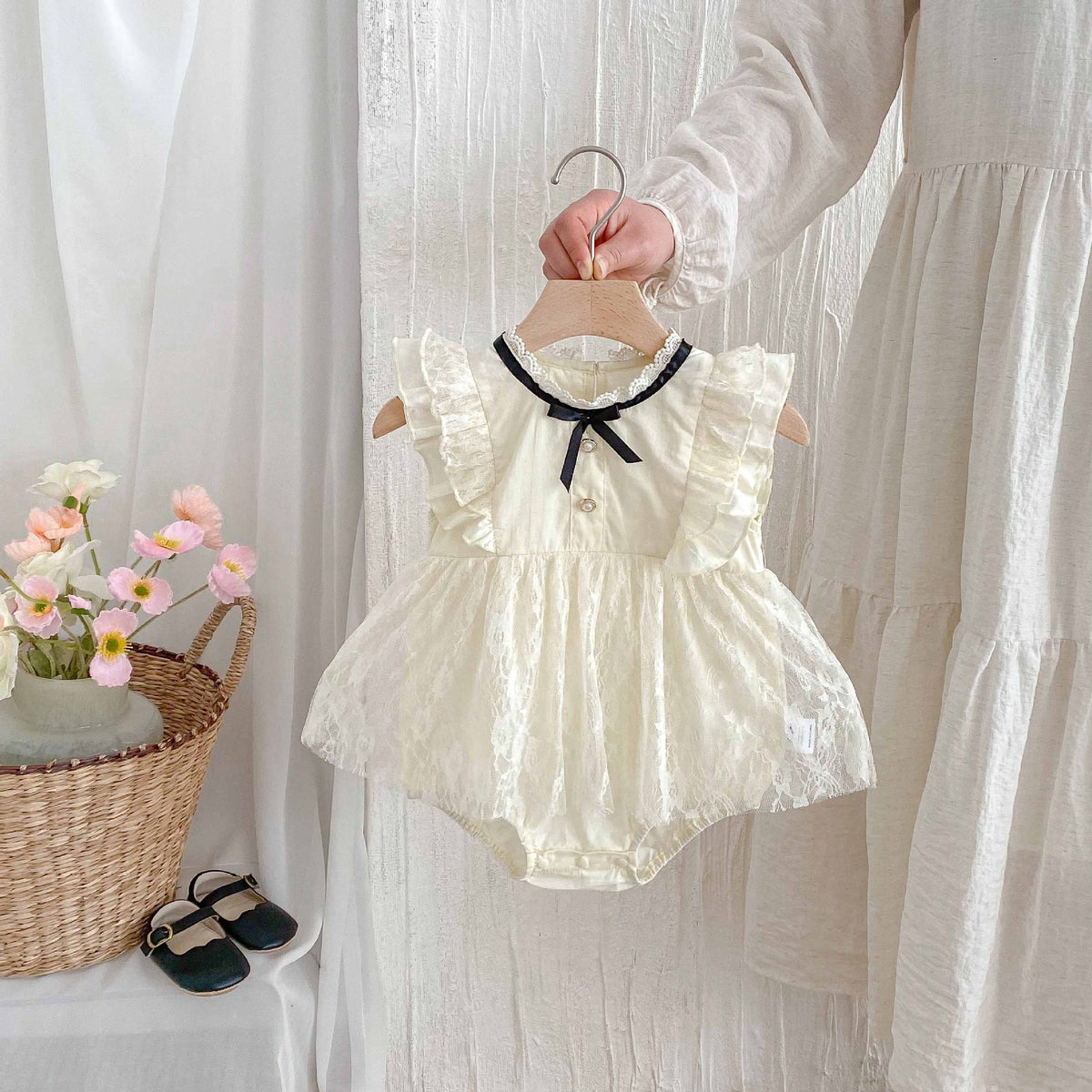 Baby Clothes Summer Lightweight Girl Baby Romper Lace Dress Princess Birthday Outfit A-Class