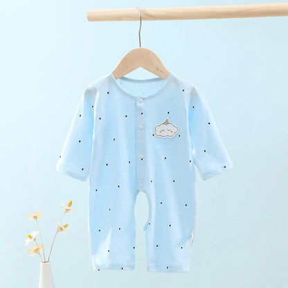 Baby jumpsuit baby crotch climbing clothes pure cotton clothes