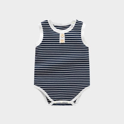 Striped sleeveless newborn clothing