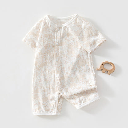 Romper Lightweight Newborn Jumpsuit  Short Sleeve Baby Clothing Onesie Sleepwear