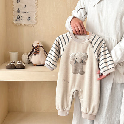 Baby Long Sleeve Onesie Autumn Cotton Seamless A-Class Newborn Clothes Cute Sleepwear Crawling Outfit