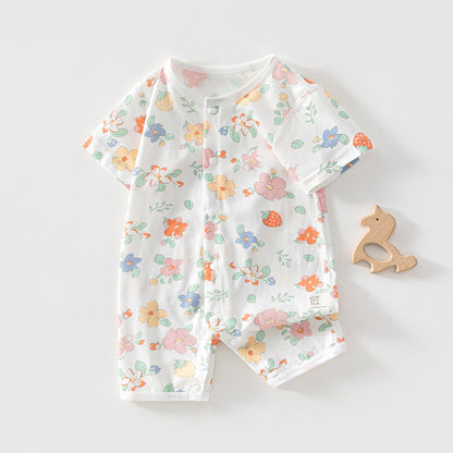 Romper Lightweight Newborn Jumpsuit  Short Sleeve Baby Clothing Onesie Sleepwear