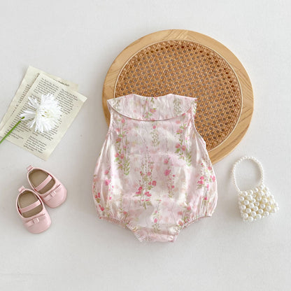 Baby Clothes SummerStyle Newborn Romper Girl Baby Onesie Princess 1-Month 100-Day Bodysuit Cotton