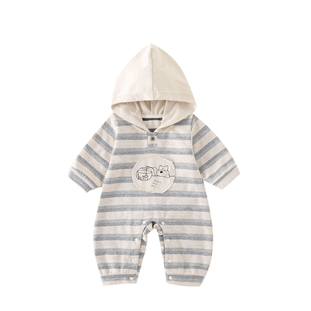 Infant Long Sleeve Bodysuit Newborn Autumn Stripe Baby Boys Girls Outfit Crawling Suit for Toddlers