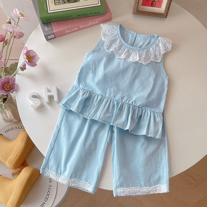 Sleeveless summer clothes baby casual clothes