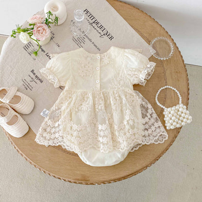 Baby Clothes Romper Summer Lightweight Girl Baby Princess Bodysuit Dress 1st Birthday Outfit Newborn Onesie Cotton
