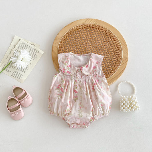 Baby Clothes SummerStyle Newborn Romper Girl Baby Onesie Princess 1-Month 100-Day Bodysuit Cotton