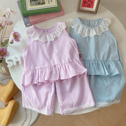 Sleeveless summer clothes baby casual clothes