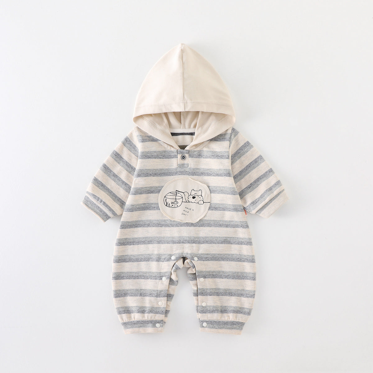 Infant Long Sleeve Bodysuit Newborn Autumn Stripe Baby Boys Girls Outfit Crawling Suit for Toddlers