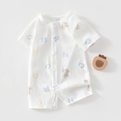 Romper Lightweight Newborn Jumpsuit  Short Sleeve Baby Clothing Onesie Sleepwear