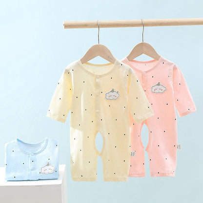 Baby jumpsuit baby crotch climbing clothes pure cotton clothes