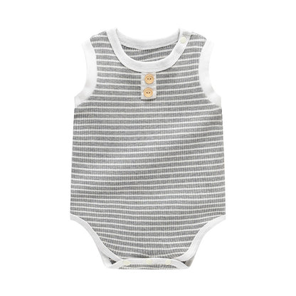 Striped sleeveless newborn clothing