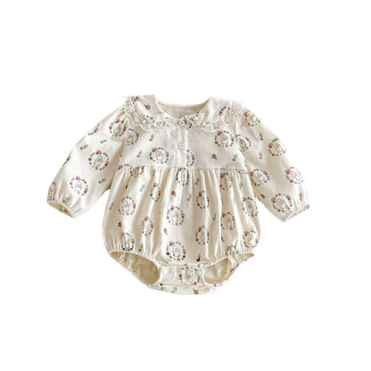 Baby Clothes Spring Autumn Girl Baby Romper Princess Newborn 100 Days Cute Little Rabbit Bodysuit Cotton