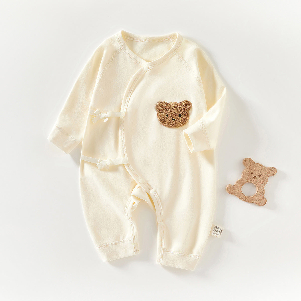 Bodysuit Baby Long Sleeve Outing Clothes Newborn Winter Base Layer Belly Protection Butterfly Suit